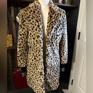 CAbi Animal Print Faux Fur Jacket